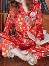 Fruit Desserts Printed Long-sleeved Pants Two-piece Home Wear